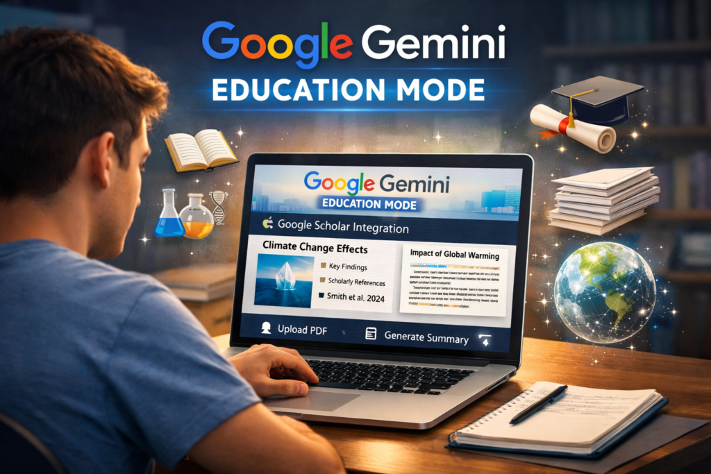 Google Gemini AI education mode research assistant