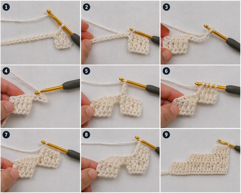 Apache Tears Crochet Pattern C2C textured blanket tutorial