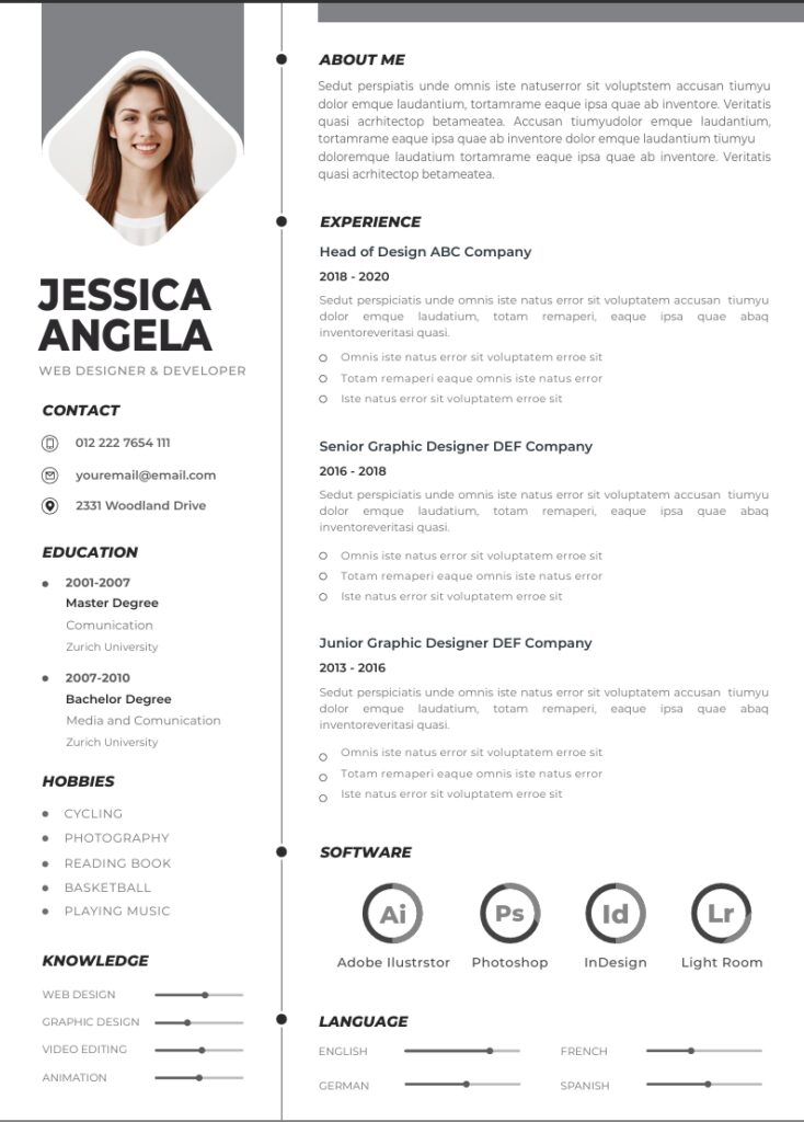 Best Professional CV Resume Template (Free Download – Word, PDF) CV Resume Template
