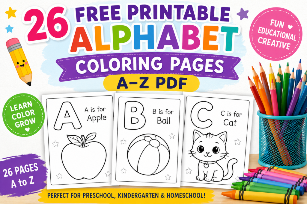 Free Printable Alphabet Coloring Pages