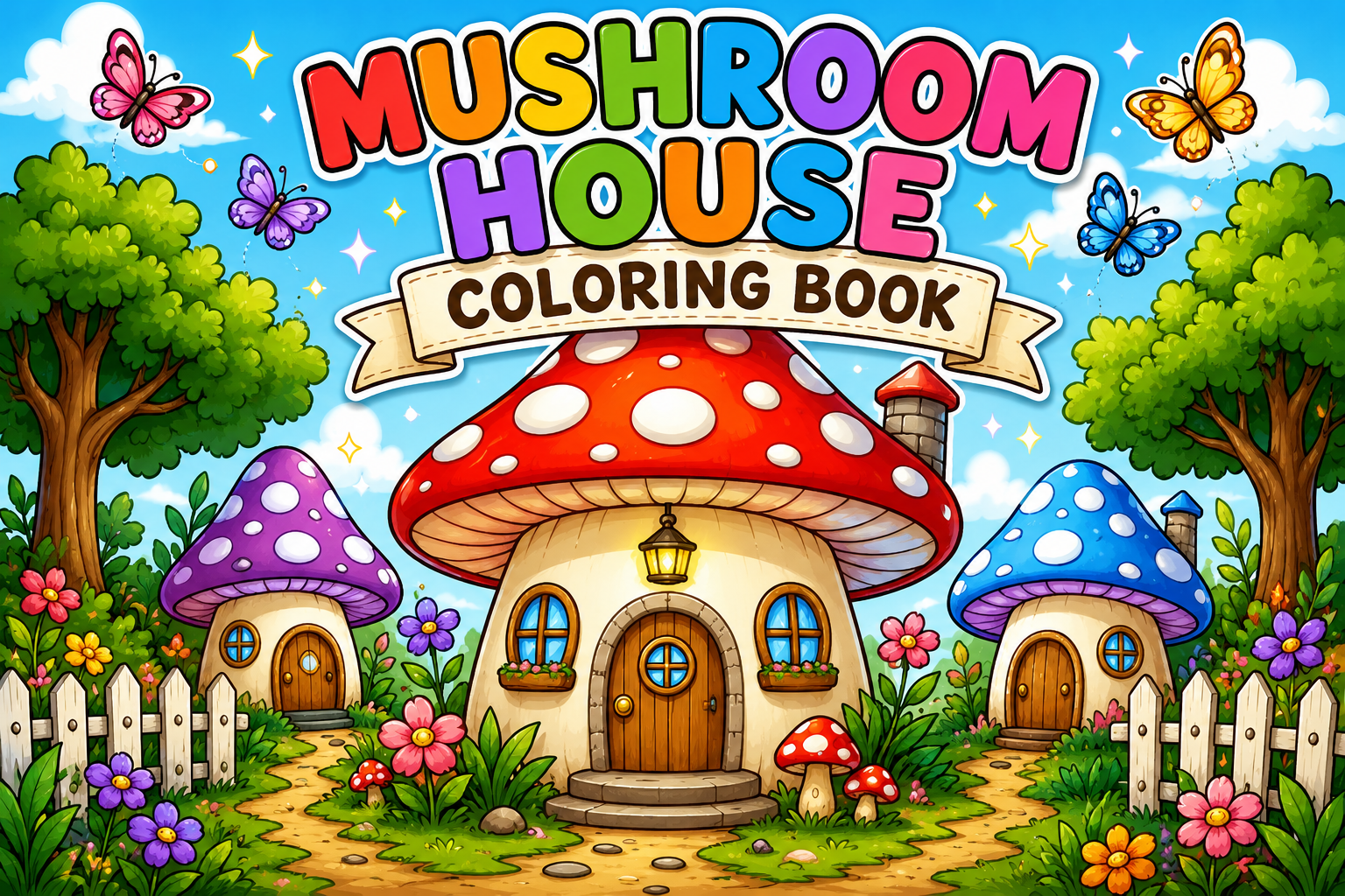 Mushroom House Coloring Book