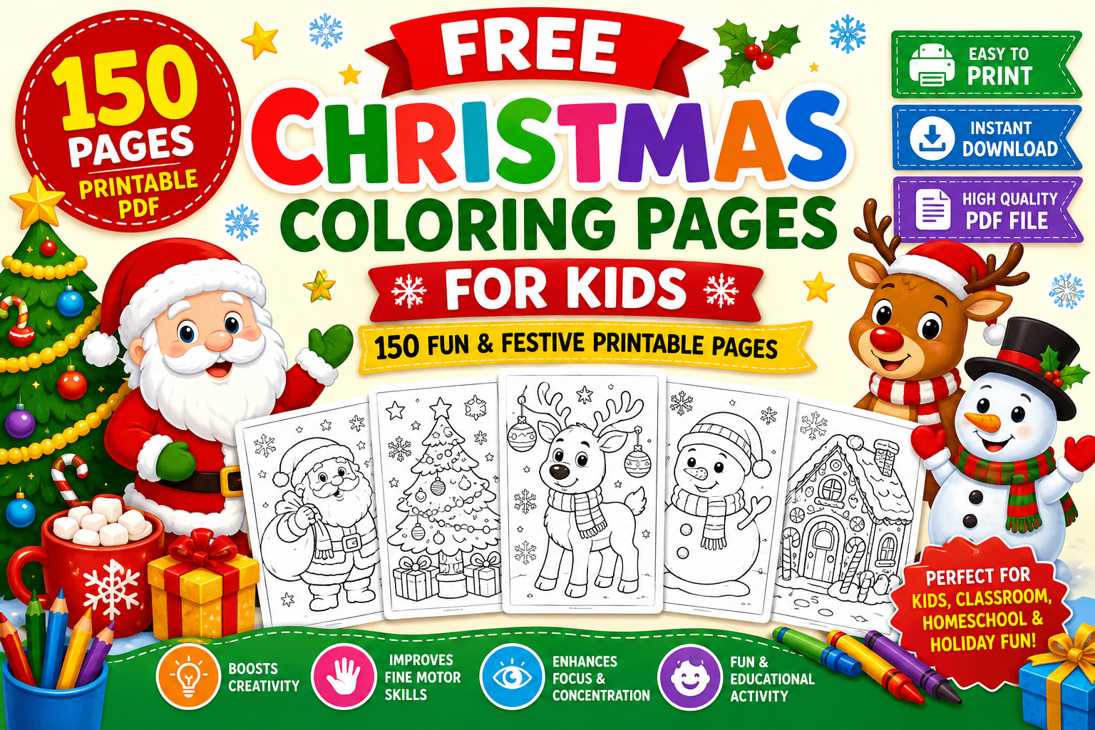 Free Christmas Coloring Pages