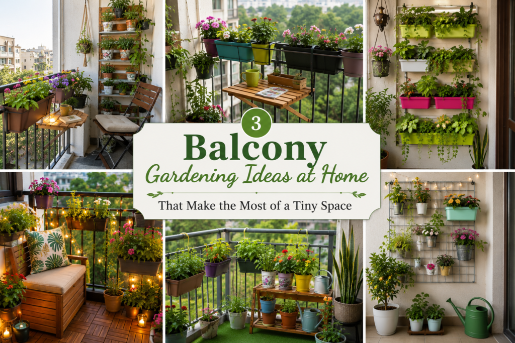 Balcony Gardening Ideas at Home That Make the Most of a Tiny Space