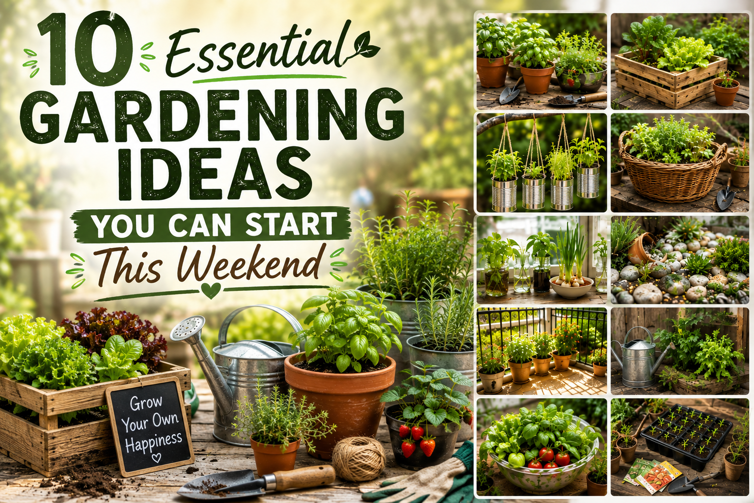 10 Essential Gardening Ideas You Can Start This Weekend