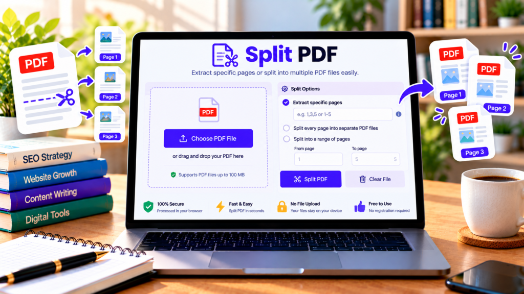Split PDF Online Free – Extract PDF Pages Easily