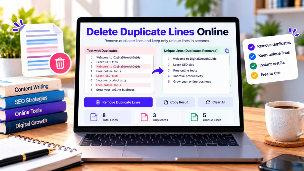 Delete Duplicate Lines Online