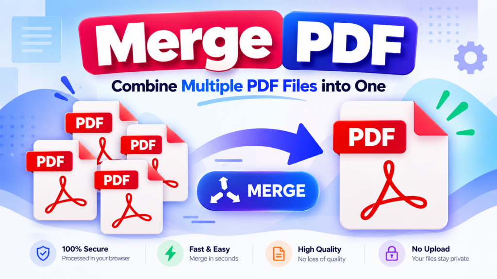 Merge PDF online tool to combine multiple PDF files into one