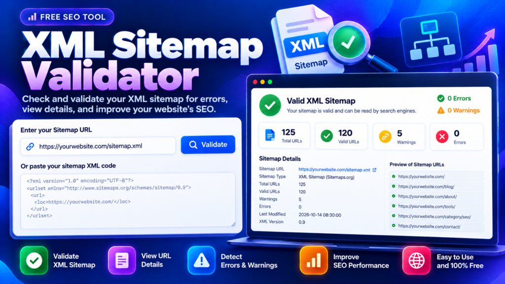 XML Sitemap Validator – Check Sitemap Errors Online